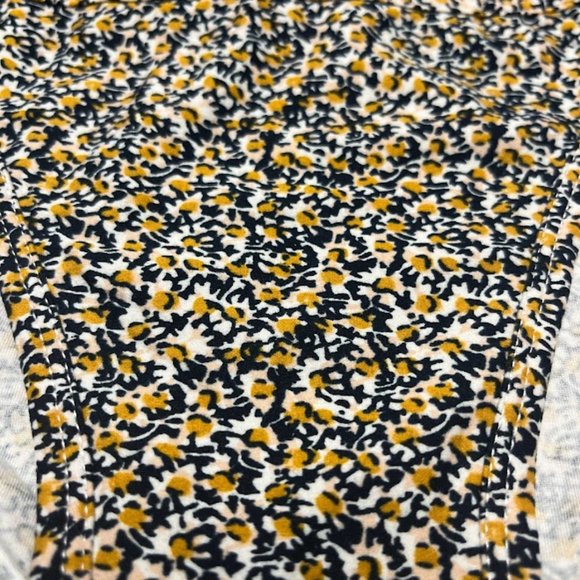 NWOT One Size Yellow Floral Print Bikini - Picture 2 of 9